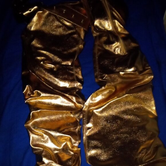 ROSE GOLD FAUX LEATHER SLOUCH BELT / THIGH HIGH  ( BRAND NEW !!! ) - Picture 6 of 6